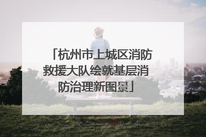杭州市上城区消防救援大队绘就基层消防治理新图景